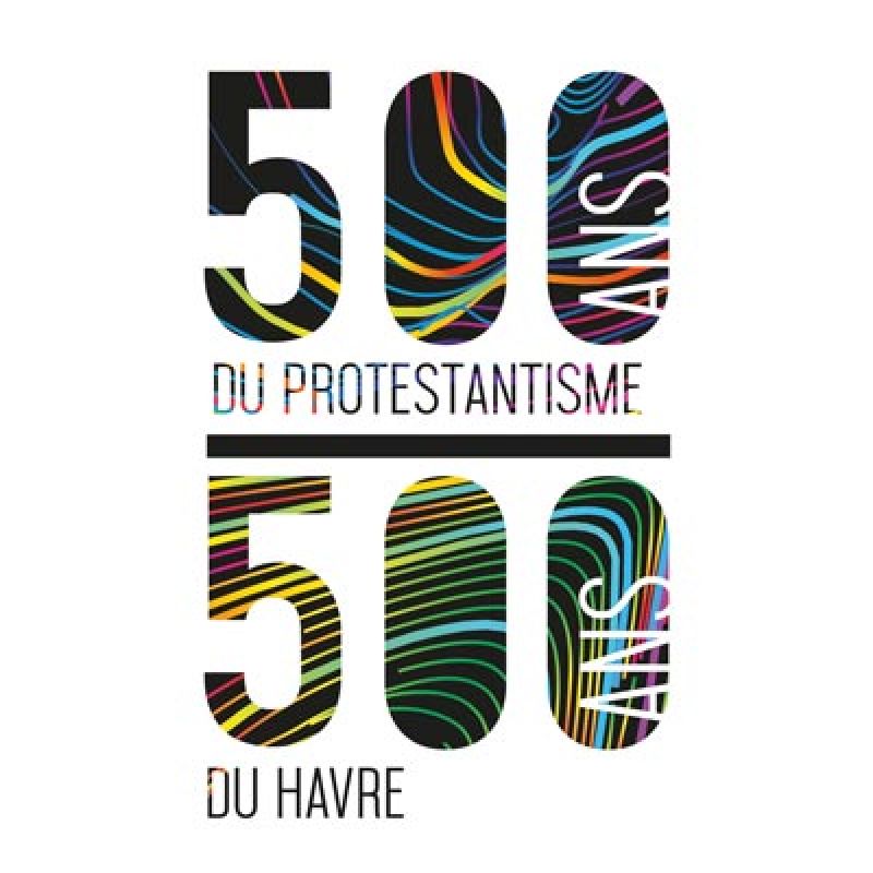 Logo 500 ans protestantisme 500 ans du Havre